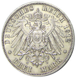 3 марки 1912 года А Германия (Пруссия)
