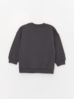 Bisiklet Yaka Bask?l? Erkek Bebek Sweatshirt - Waikiki фото 3