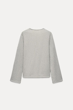 TEXTURED TOP WITH BOW - Zara фото 5