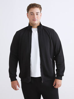 Dik Yaka Uzun Kollu Erkek Fermuarl? Sweatshirt