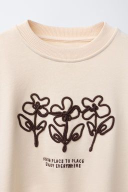 EMBROIDERED CORD SWEATSHIRT - Zara фото 3