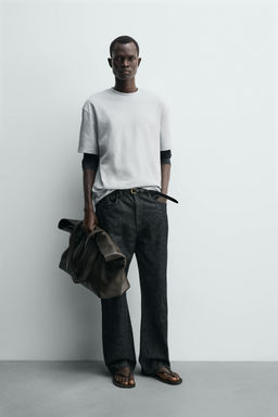 CAMISETA RELAXED FIT INTERLOCK /04 / Azul cielo