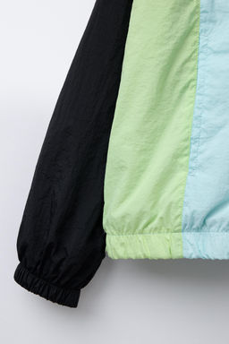 ZARA X BODY GLOVE ® LIGHTWEIGHT COLOUR BLOCK RAINCOAT  фото 5