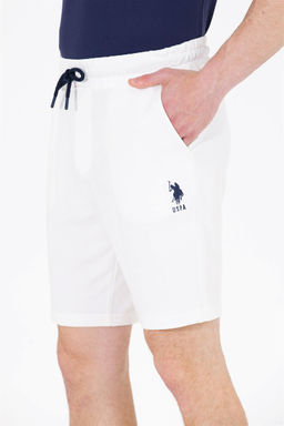 Мужские трикотажные шорты цвета экрю - U.s. polo assn фото 6