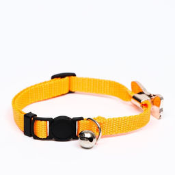 Ошейник кошачий Бантик со стразами, 30 х 1 см, оранжевый - Пижон фото 2