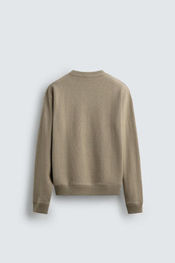 TEXTURED CREWNECK SWEATSHIRT - Zara фото 8