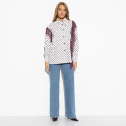 Рубашка с воланом из сетки Любопытный взгляд - Charutti фото 12