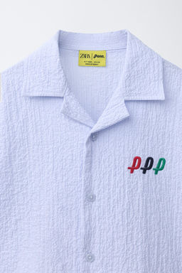 CAMISA TEXTURA RAYAS PENN  / Azul claro - Zara фото 3