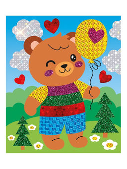 Набор для творчества. Аппликация фольгой "Медвежонок" размер 138х165 мм (конверт, 6 цв)