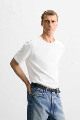 BASIC MEDIUM WEIGHT T-SHIRT - Zara фото 3