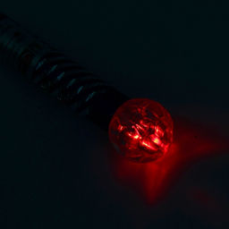 Цена за 24 шт. Фонарик Шар, на карабине, с лазером, светящийся, цвета МИКС - Simaland фото 4