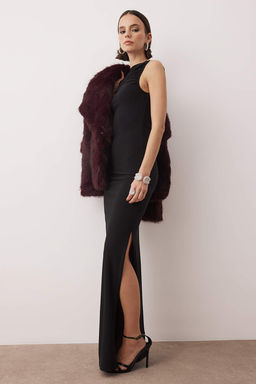 TRENDYOLMILLA Tarc?n Buzgu Yaka Detayl? Orme Uzun S?k Abiye & Mezuniyet Elbise TPRSS25AE00121  фото 17