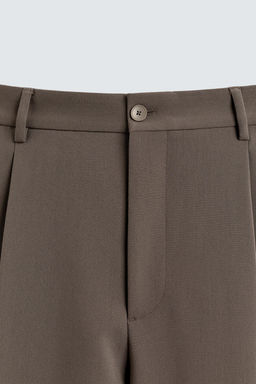 PANTAL?N RELAXED FIT PLIEGUES / Marr?n / Topo - Zara фото 8