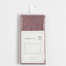 Наволочка Этель Twilight Mauve 70х70, 100% хлопок, мако-сатин, 114г/м2  фото 3