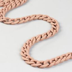 Цепочка для сумки, пластиковая, 17 23 мм, 120 см, цвет бежевый