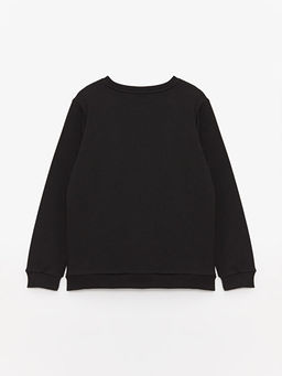 Bisiklet Yaka Bask?l? Uzun Kollu K?z ?ocuk Sweatshirt - Waikiki фото 2