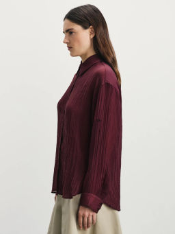 Рубашка из тенселя с патами на рукавах / Zarina  фото 4