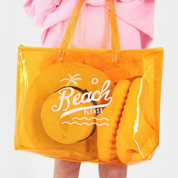 Сумка пляжная Beach please, 50*35*11, оранжевый цвет - Nazamok фото 12