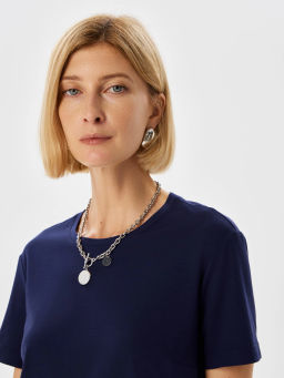 Футболка женская кор.рукав KATHARINA KROSS KK-TK-006V-RT-233-т.синий  фото 2