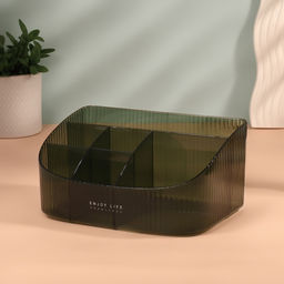 Органайзер для хранения «GREEN», 6 секций, 23×15.5×11 см, полупрозрачный, зелёный