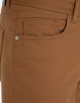 Haki Slim Fit Kanvas Pantolon