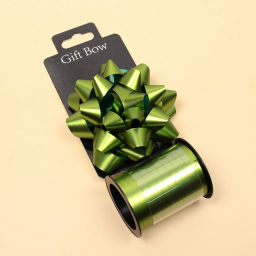 Цена за 2 шт. Набор для декорирования "Романс" бант d=10 см, лента 1,6 см (10м), Изумруд