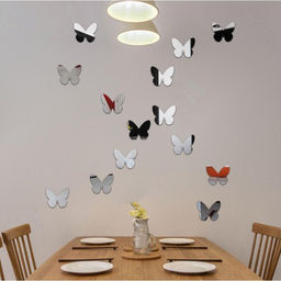 Зеркало настенное Бабочки, на клеевой основе, акриловое, 20 шт. 7.5?9 см - Take it easy фото 5