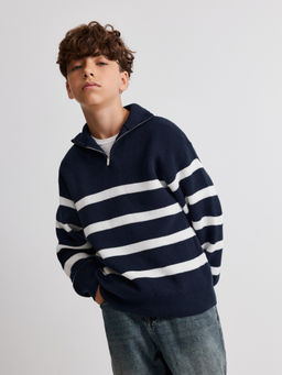 ACOOLA / Джемпер детский для мальчиков Felix синяя полоска  фото 6