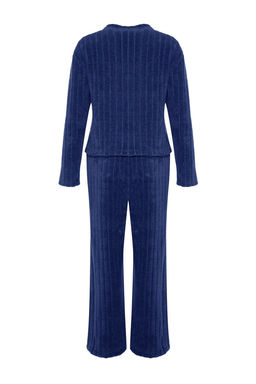 Trendyolmilla Antrasit Wellsoft K?sl?k Orme Pijama Tak?m? THMAW24PT00042  фото 10
