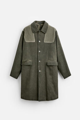 COLOUR BLOCK WASHED COAT - Zara фото 6