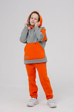 886Д Костюм детский "Серый/оранжевый"