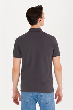 Мужская антрацитовая футболка с воротником поло Basic - U.s. polo assn фото 11