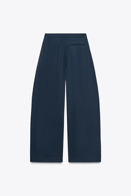 ZW COLLECTION LINEN BALLOON TROUSERS - Zara фото 8