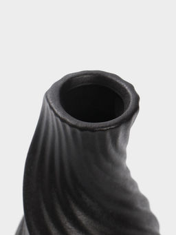Ваза настольная керамика "Пласидо" 18х8 см, чёрный