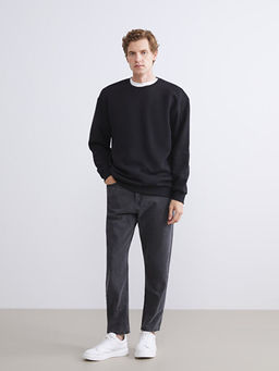 Bisiklet Yaka Erkek Sweatshirt