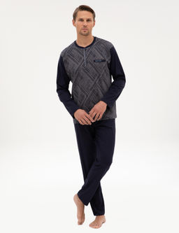 Lacivert Pijama Tak_m_