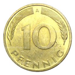 Монета 10 пфеннигов 1991 года A Германия