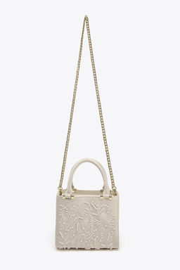 SATIN-EFFECT PEARL HANDBAG - Zara фото 5