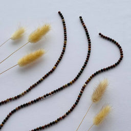 Бусины для украшений из Яшмы "Пикассо" (82 бусины) 37 см