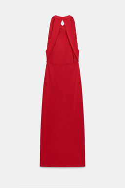 VESTIDO LARGO HALTER / Rojo - Zara фото 8
