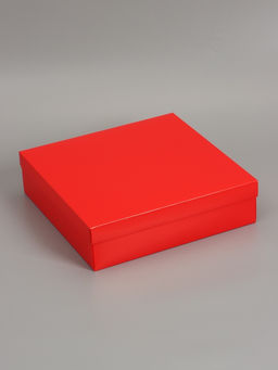 Цена за 5 шт. Коробка складная, крышка-дно, красная, 30 х 30 х 8 см
