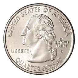 Монета 25 центов (1/4 доллара) 2007 года D США Штаты и территории  Юта