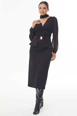 Блуза AURA 2116-176 черный  фото 2