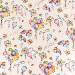 Цена за 3 шт. Бумага упаковочная крафт «Воздушный букет», 70×100 см,1 лист