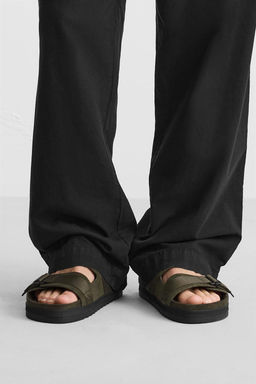 DOUBLE STRAP LEATHER SANDALS - Zara фото 11