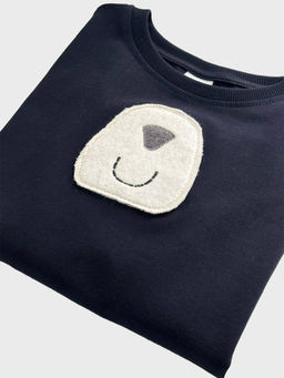 Лонгслив с аппликацией для мальчика 22-0233 черный - Mini maxi фото 7