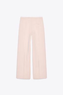 WIDE-LEG TROUSERS WITH DOUBLE WAISTBAND - Zara фото 46