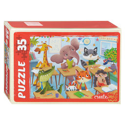 Макси-пазлы 35 "Зверята в школе"