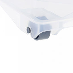 Контейнер хозяйственный для хранения пластмассовый 7л, 18х38х18,5см, на колесах, с ручкой (Россия)