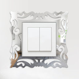 Цена за 2 шт. Наклейка интерьерная зеркальная на выключатель TAKE IT EASY «Узор», декор настенный, 15×15 см